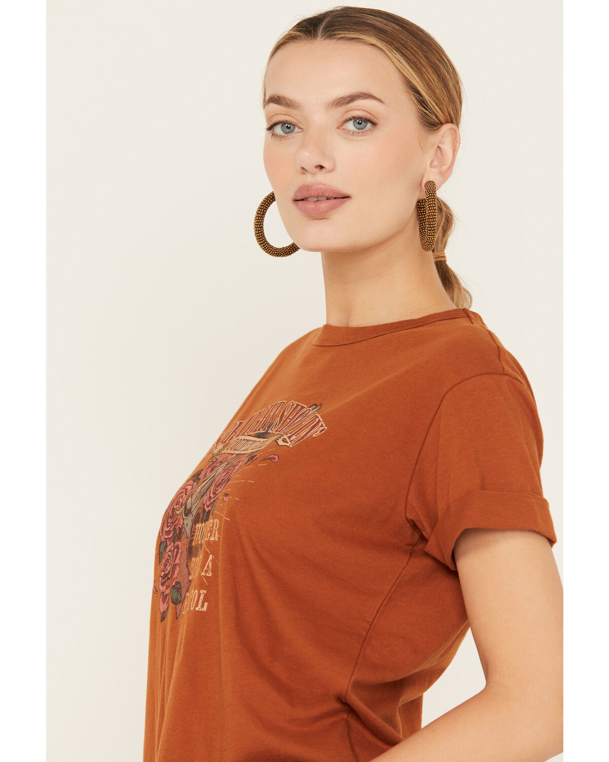 Image #2 - White Crow Women's Straight Shooter Short Sleeve Graphic Tee, Rust Copper, hi-res