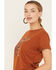 Image #2 - White Crow Women's Straight Shooter Short Sleeve Graphic Tee, Rust Copper, hi-res
