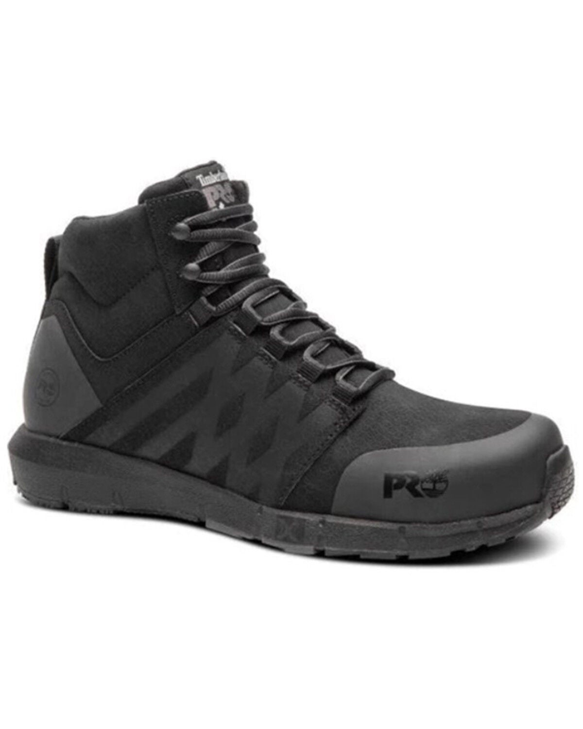 Timberland PRO Men's 6" Radius Mid Work Boots - Composite Toe, Black, hi-res