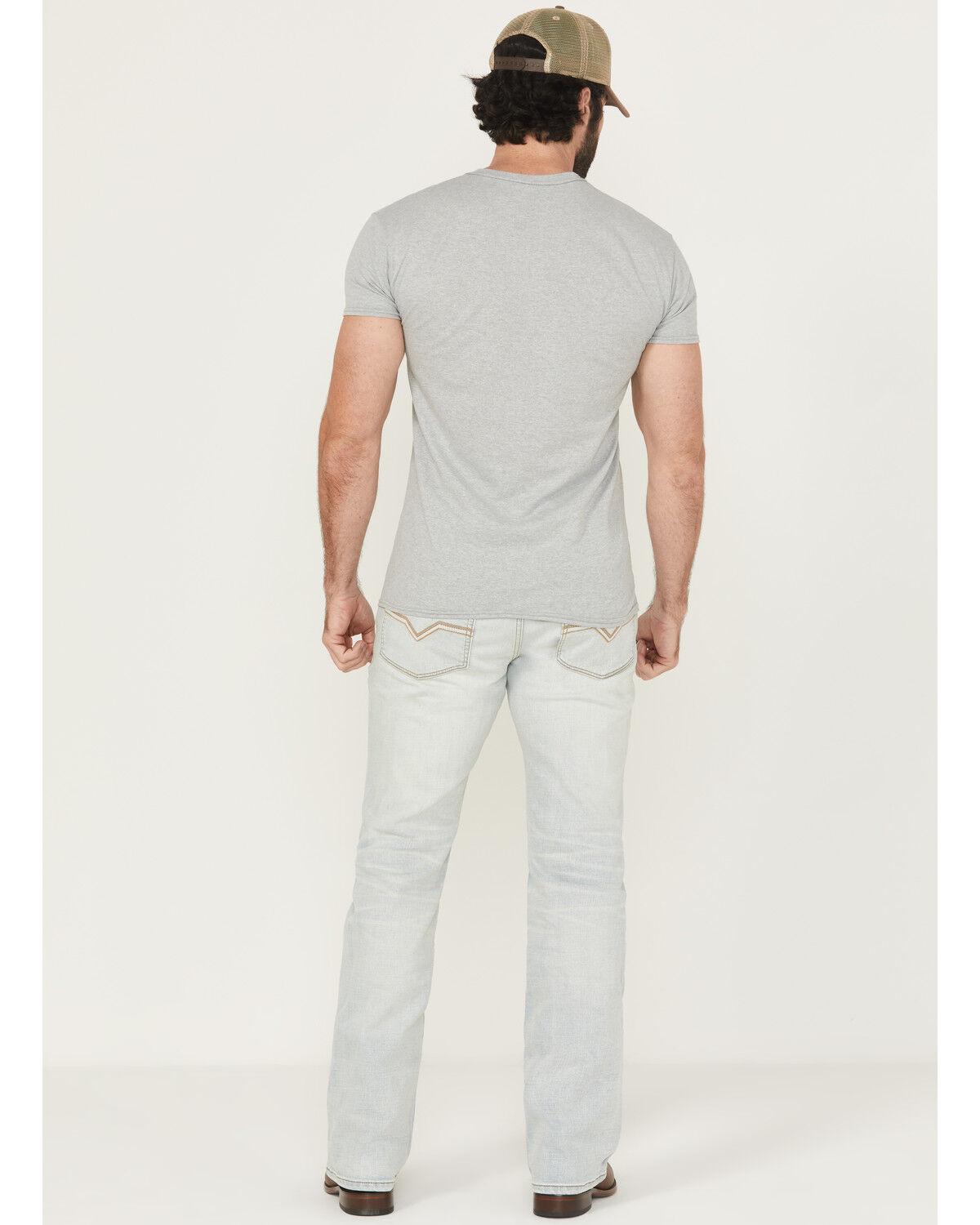 Image #3 - Moonshine Spirit Men's Hutch Slim Bootcut Stretch Denim Jeans, Light Wash, hi-res