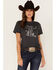 Wrangler Women's Desert Steer Head Graphic Tee, Black, hi-res