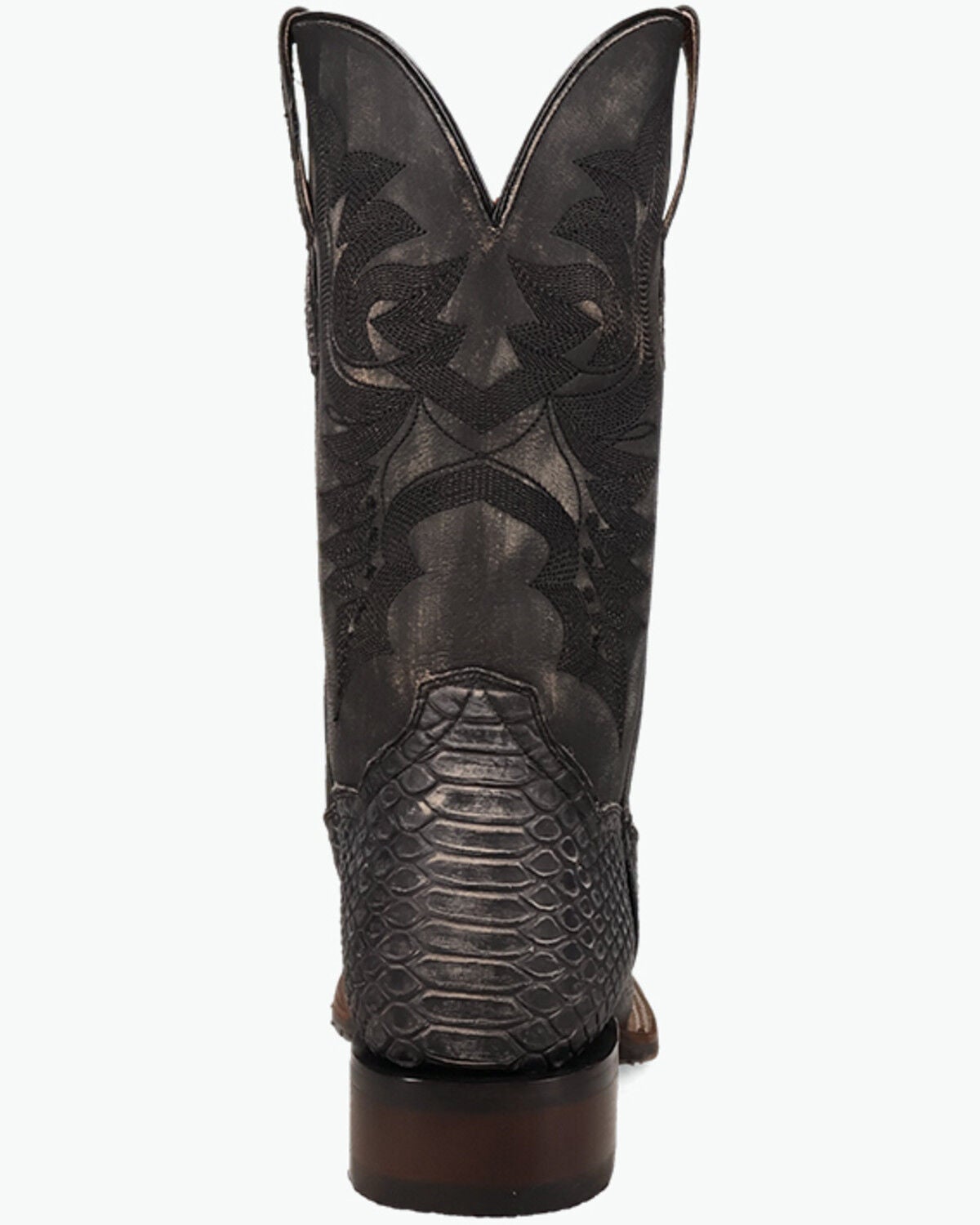 Image #5 - Dan Post Men's Boot Barn Exclusive Python Print Western Boots - Broad Square Toe, Black, hi-res