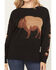 Image #3 - Cotton & Rye Women's Buffalo Crew Sweater, Black, hi-res