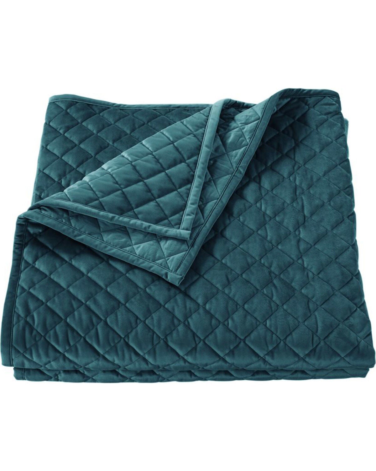 HiEnd Accents Velvet Super Queen Quilt, Teal, hi-res