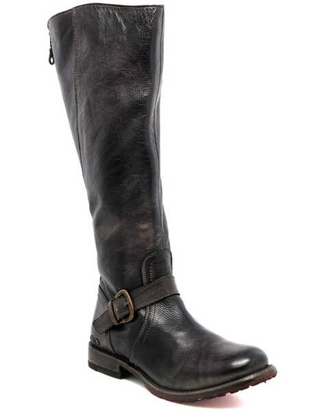 Image #1 - Bed Stu Women's Glaye Rustic Riding Boots - Round Toe, Black, hi-res