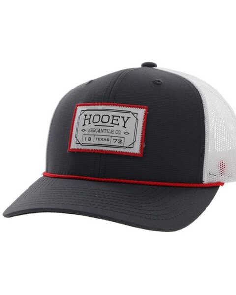 HOOey Men's Navy & White Doc Logo Patch Mesh-Back Trucker Cap , Navy, hi-res