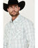 Image #2 - Wrangler 20X Men's Advanced Comfort Plaid Print Long Sleeve Snap Stretch Western Shirt , White, hi-res