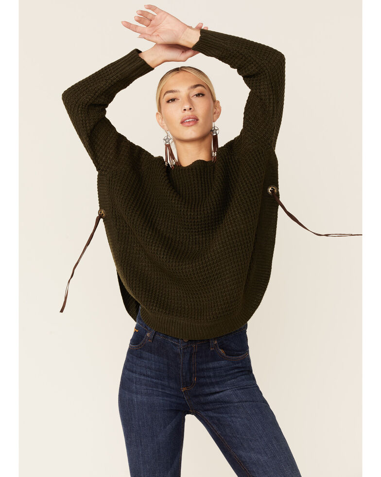 Joseph Studio Women's Concho Sweater, Olive, hi-res