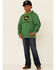 John Deere Boys' Trademark Logo Sleeve Graphic Hooded Sweatshirt , Green, hi-res