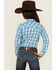 Image #4 - Ariat Girls' Real Plaid Print Long Sleeve Snap Western Shirt, Blue, hi-res