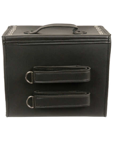 Image #3 - Milwaukee Leather Medium Studded PVC Sissy Bar Carry Bag, Black, hi-res