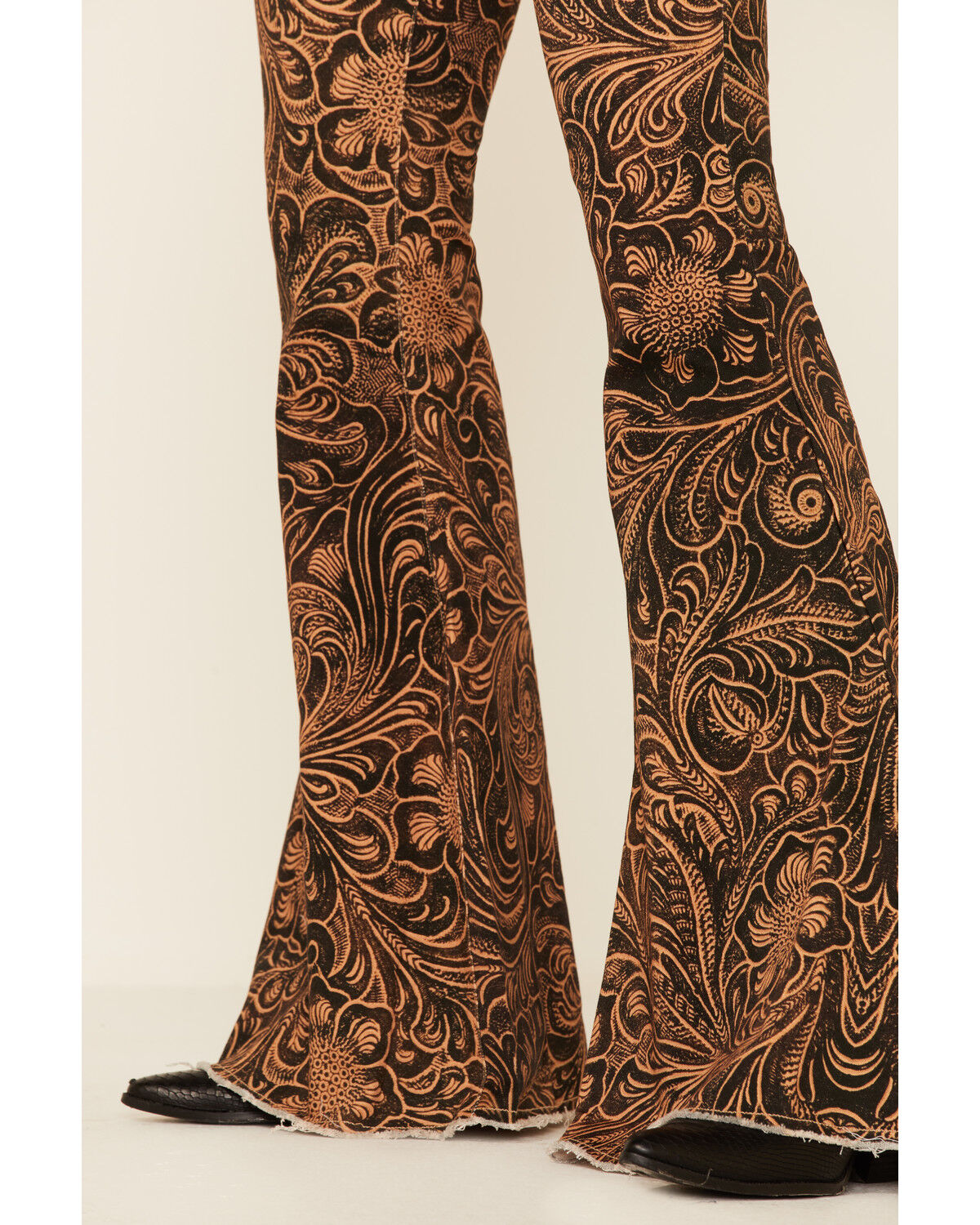 Image #2 - Ranch Dress'n Women's High Rise Floral Flare Jeans, , hi-res