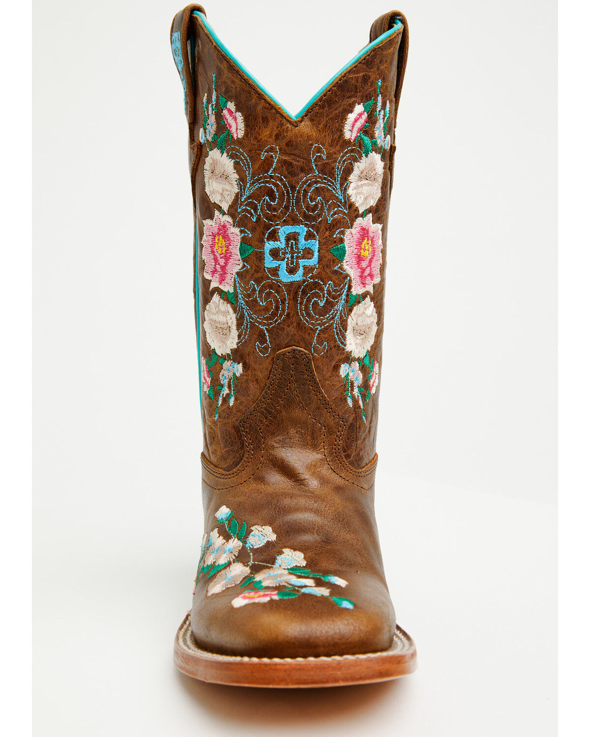 Image #4 - Macie Bean Little Girls' Honey Bunch Western Boots - Square Toe, Tan, hi-res