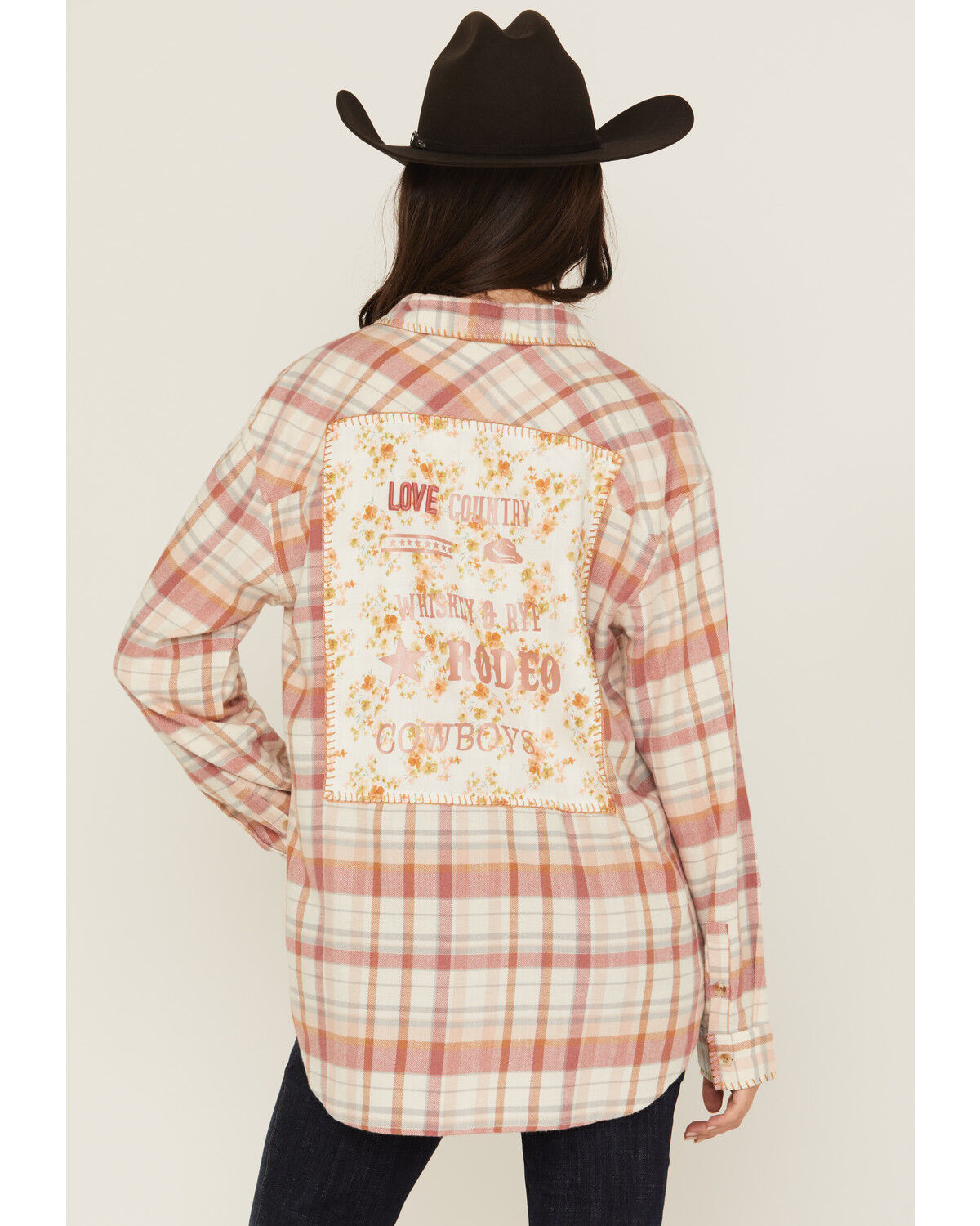 Image #1 - Evergreen Women's Plaid Print Long Sleeve Button-Down Flannel Shirt, Pink, hi-res