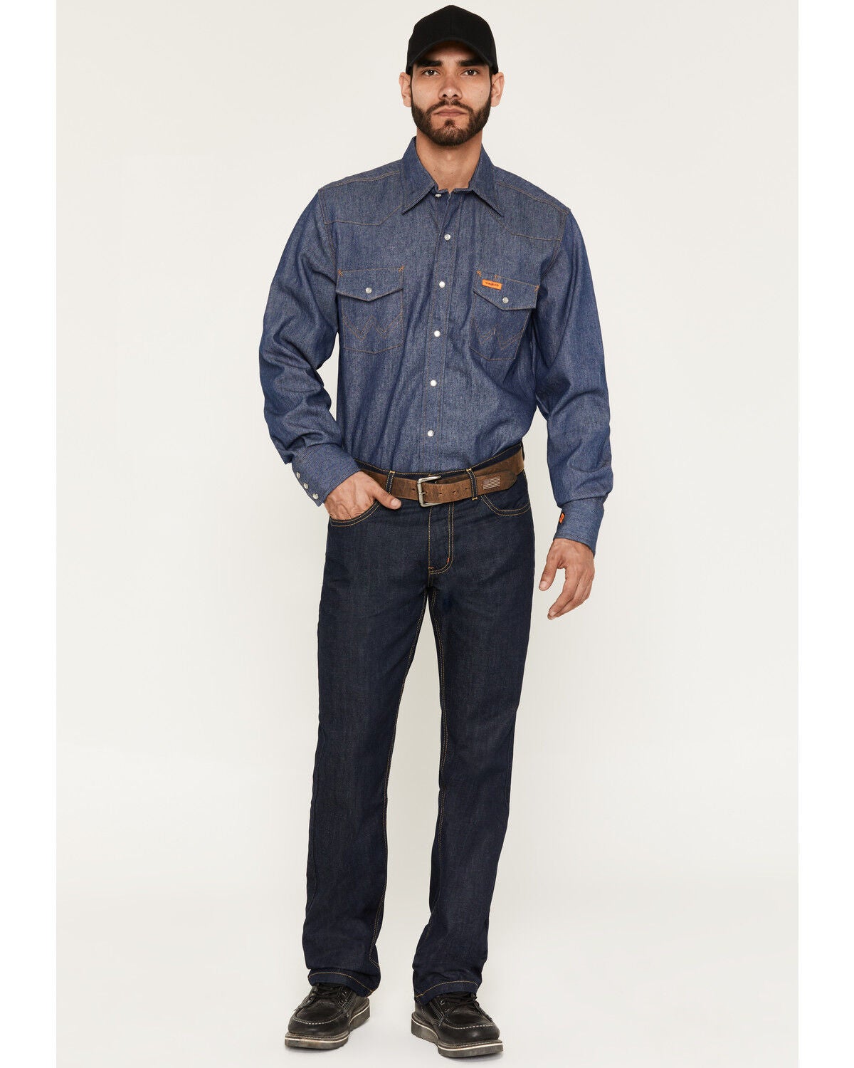 Image #1 - Rasco Men's FR Westex&reg; Bootcut Stretch Denim Jeans, Navy, hi-res