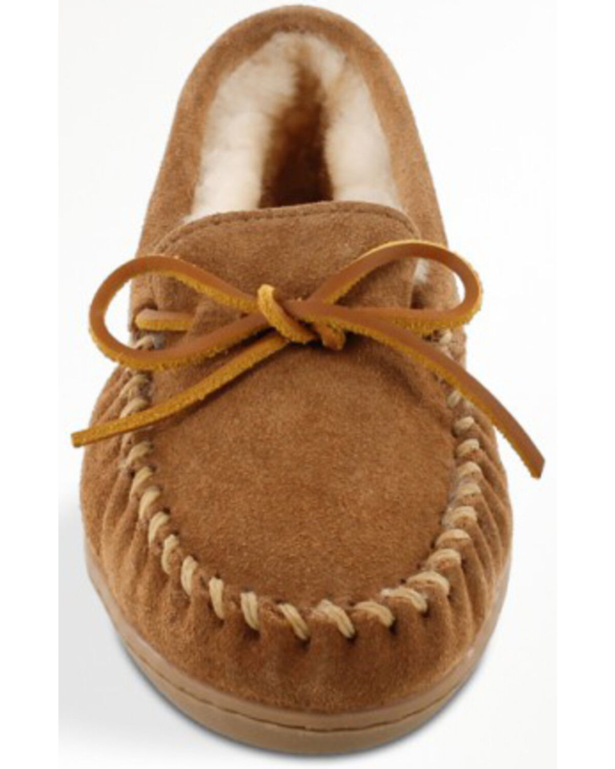 Image #3 - Minnetonka Women's Sheepskin Hardsole Moccasins, Tan, hi-res