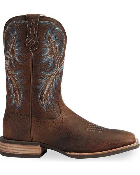 Image #2 - Ariat Men's Quickdraw Performance Western Boots - Broad Square Toe, Brown, hi-res
