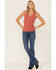 Idyllwind Women's High Risin' Sunset Blues Wash Stretch Trouser Hem Flare Jeans, Medium Wash, hi-res