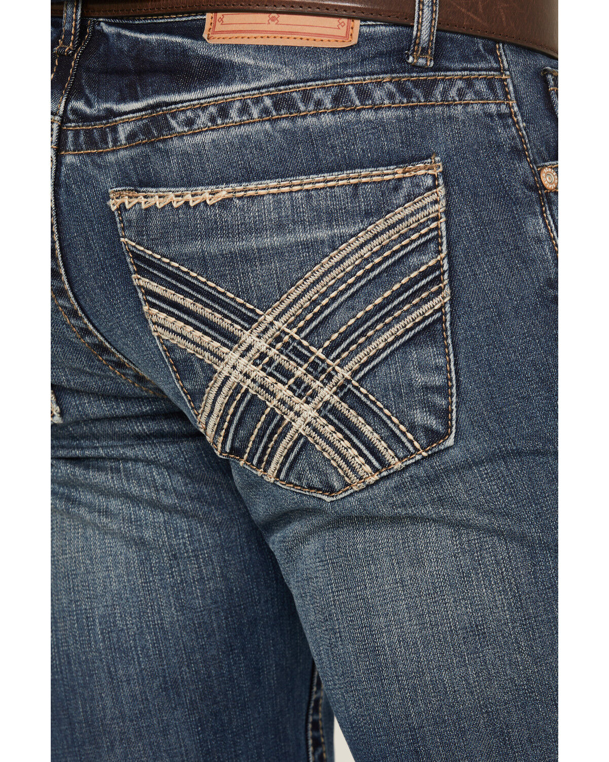 Image #4 - Stetson Men's 1014Rocker Fit Bootcut Jeans, Blue, hi-res