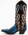 Image #3 - Dan Post Women's Exotic Ostrich Leg Western Boots - Snip Toe, Blue, hi-res