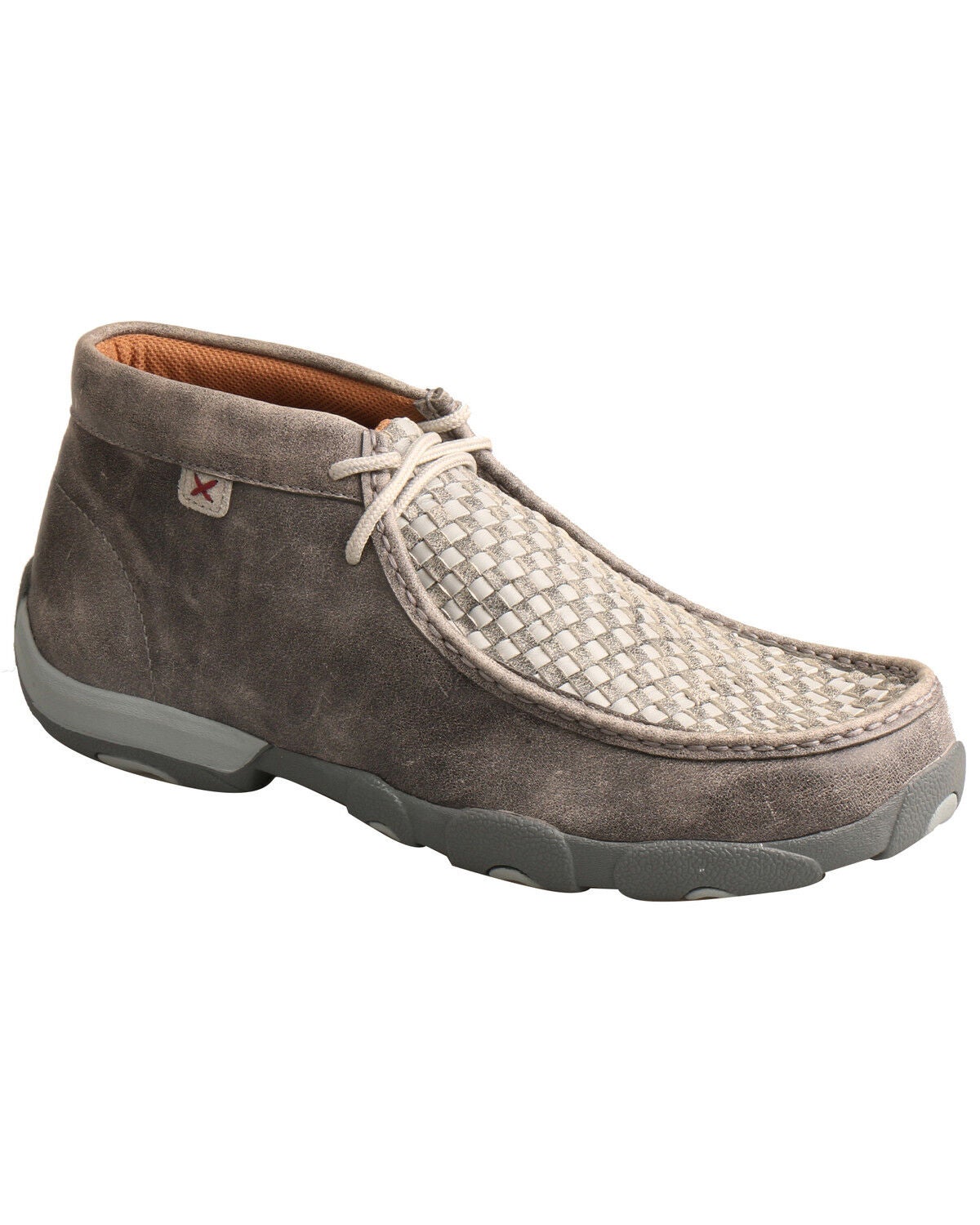 Twisted X Men's Woven Driving Moccasin Shoes - Moc Toe, Grey, hi-res