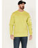 Image #1 - Ariat Men's FR Roughneck Skull Logo Long Sleeve Work Shirt, Bright Green, hi-res