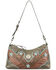 American West Desert Wildflower Zip Top Shoulder Bag, Brown, hi-res