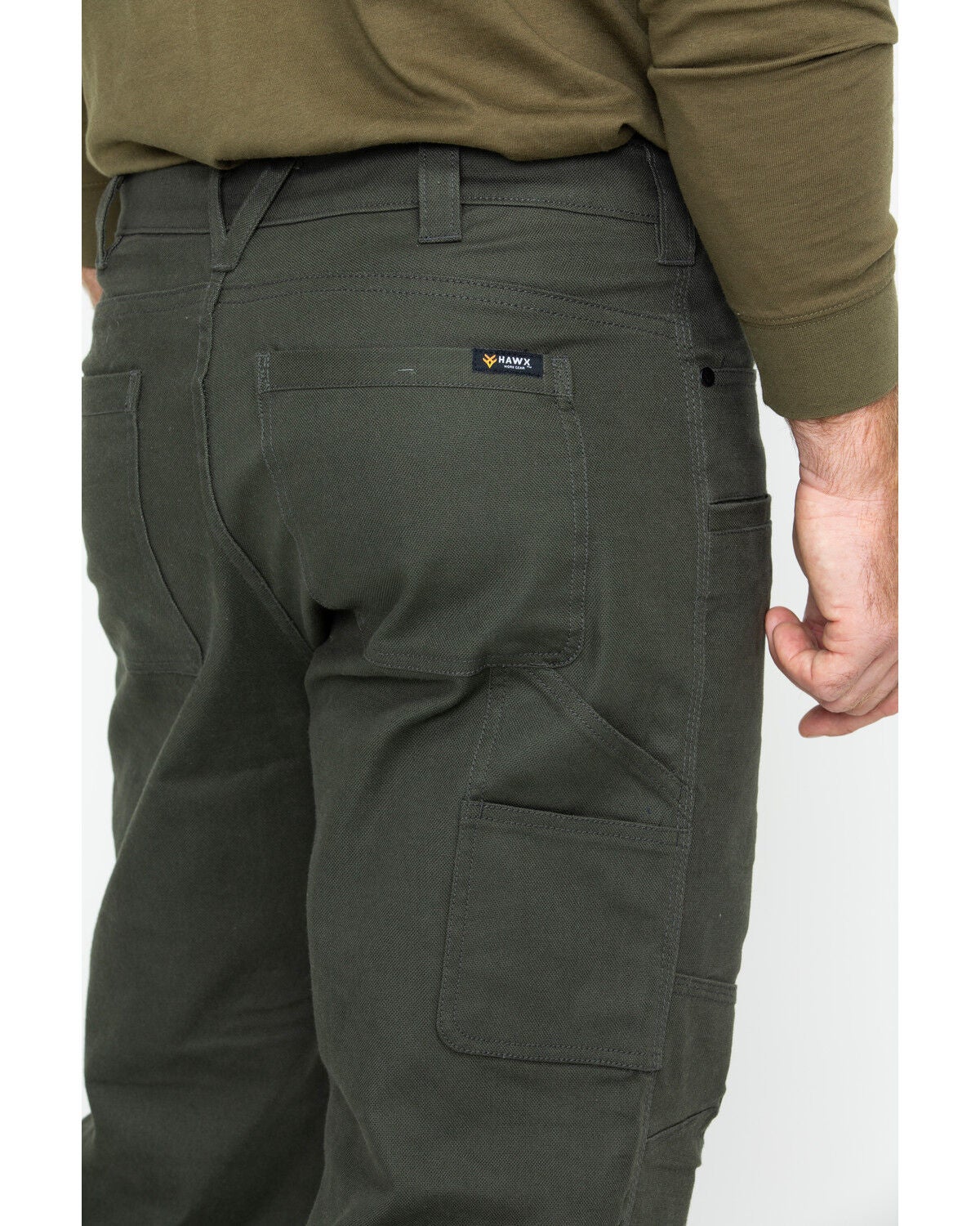 Image #3 - Hawx Men's Stretch Canvas Utility Work Pants, , hi-res