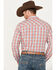 Image #4 - Wrangler Men's Plaid Print Long Sleeve Pearl Snap Western Shirt, Red, hi-res