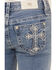 Image #2 - Miss Me Girls' Light Wash Cross Pocket Bootcut Denim Jeans, Blue, hi-res