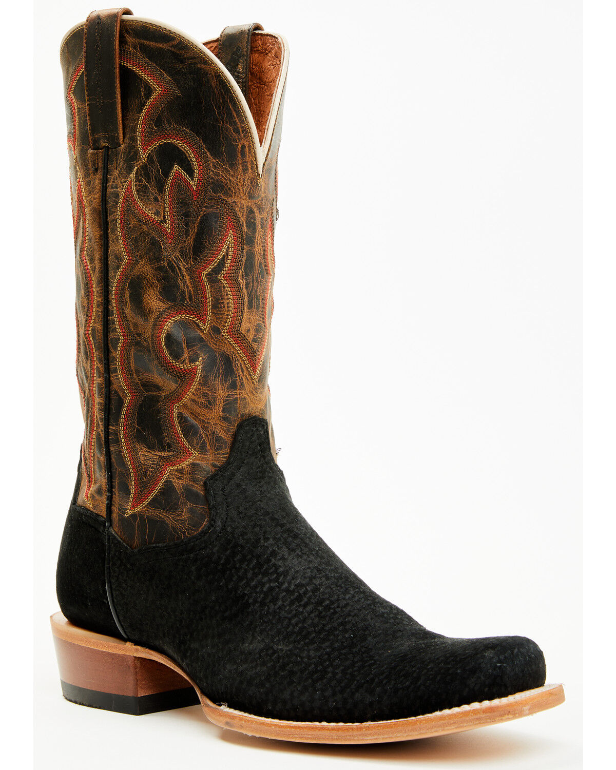 Image #1 - Dan Post Men's Cappy Exotic Carpincho Western Boots - Square Toe, Black, hi-res