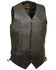 Image #1 - Milwaukee Leather Men's Classic Side Lace Biker Vest - Tall, Black, hi-res