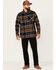 Browning Men's Hunter Plaid Long Sleeve Button Down Brawny Heavyweight Flannel Shirt , Navy, hi-res