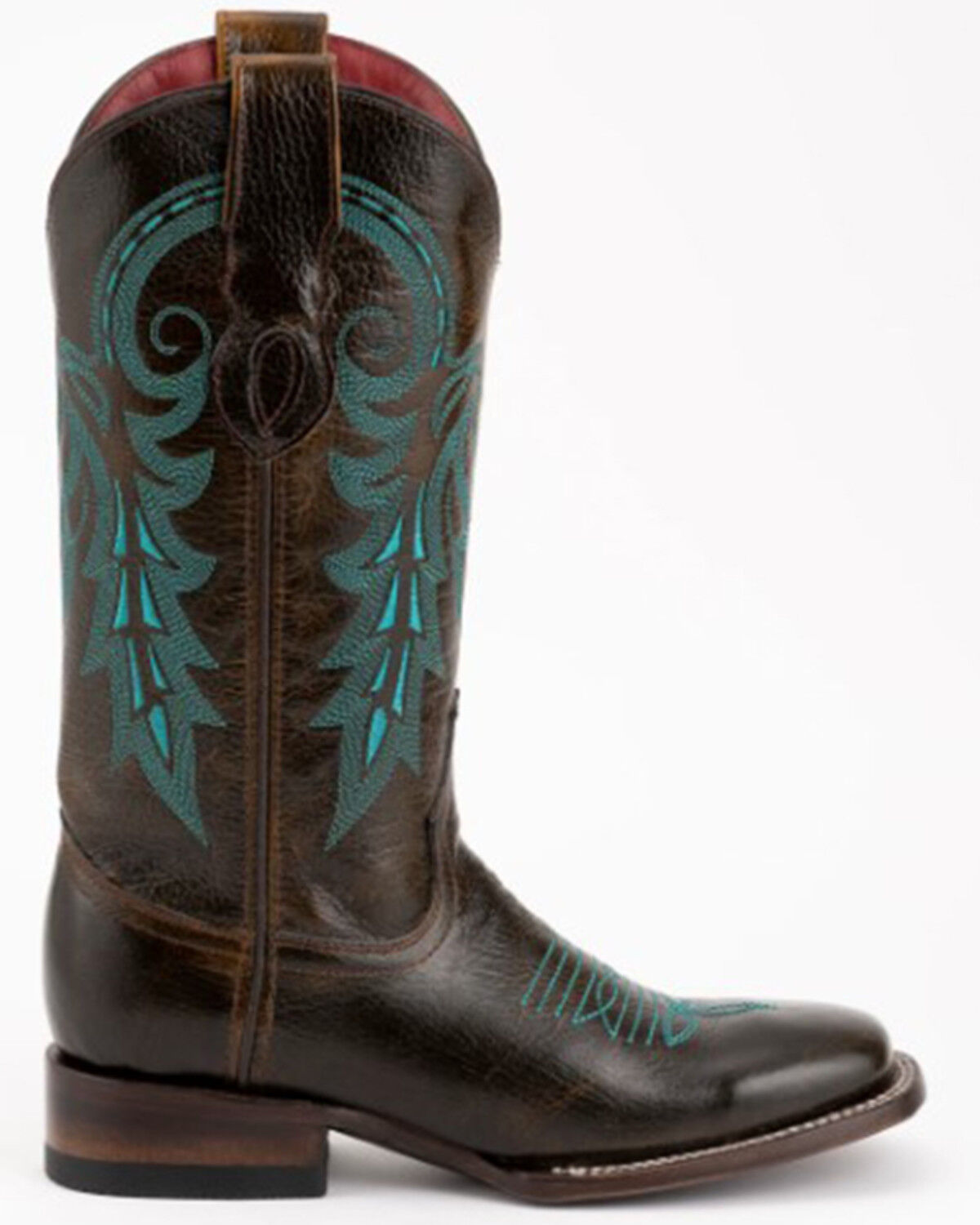 Image #2 - Ferrini Women's Blaze Western Boots - Broad Square Toe, Chocolate, hi-res
