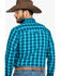 Image #5 - Wrangler Silver Edition Men's Teal Checotah Geo Print Long Sleeve Western Shirt, Teal, hi-res
