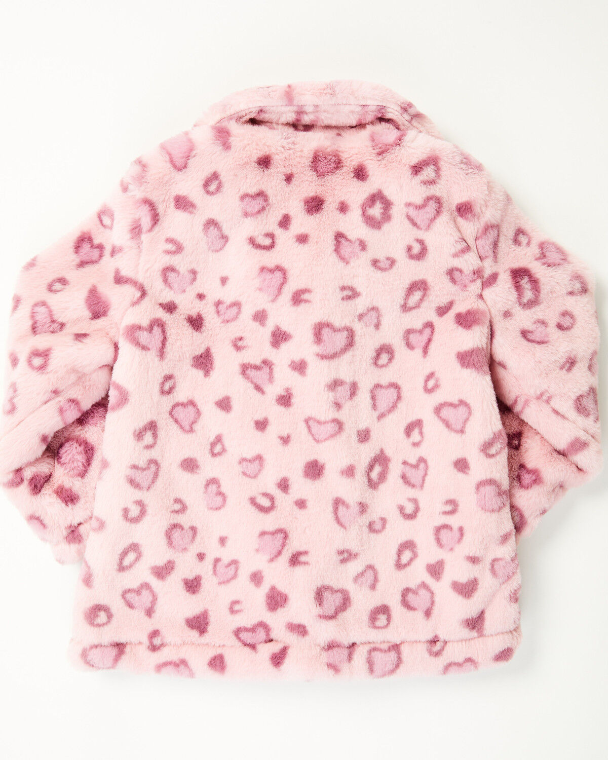 Image #3 - Urban Republic Toddler Girls' Jaguar Print Long Faux Fur Coat, Pink, hi-res