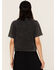 Cleo + Wolf Women's Death Valley Superbloom Short Sleeve Graphic Tee, Black, hi-res