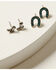 Image #3 - Shyanne Women's Urban Cowgirl Earring and Ear Cuff Set - 6 Piece, Silver, hi-res