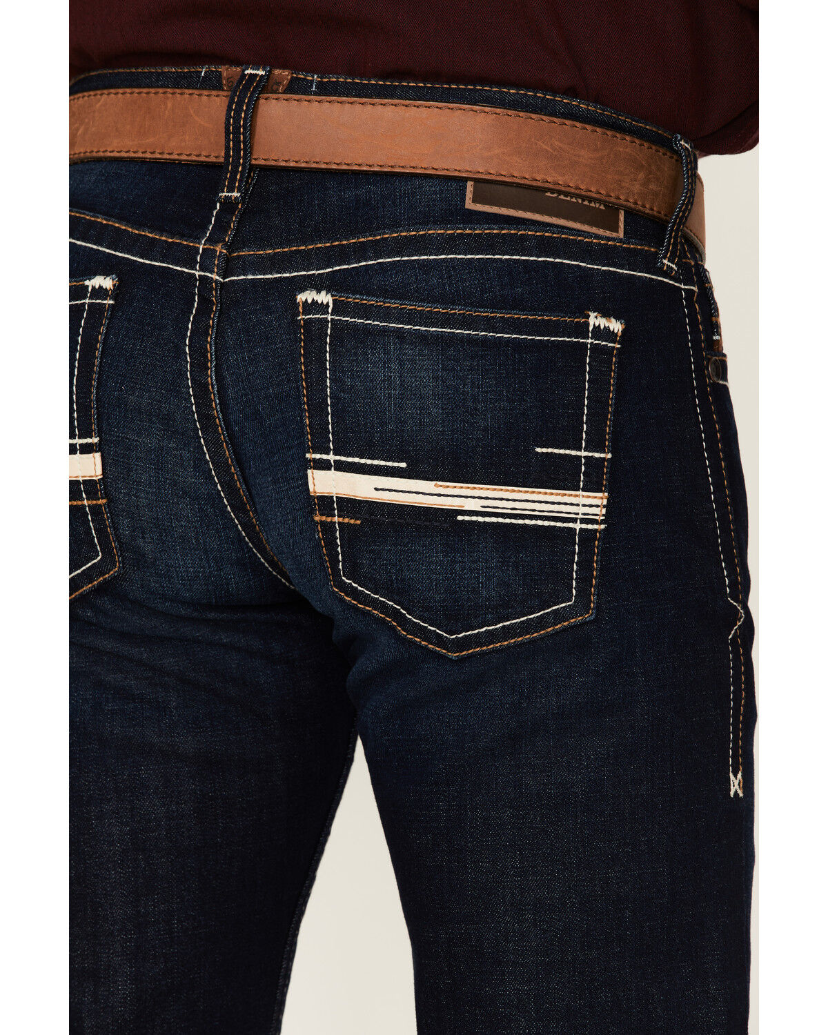 Image #4 - Ariat Men's M7 Rockport Ranger Dark Wash Slim Straight Jeans, Blue, hi-res