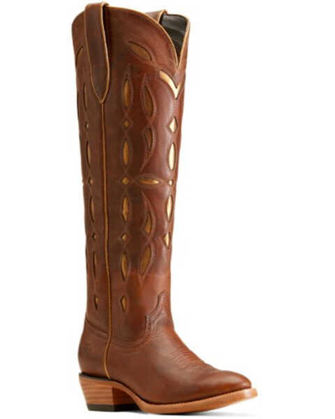 Ariat Women's Saylor StretchFit Western Boots - Round Toe, Brown, hi-res