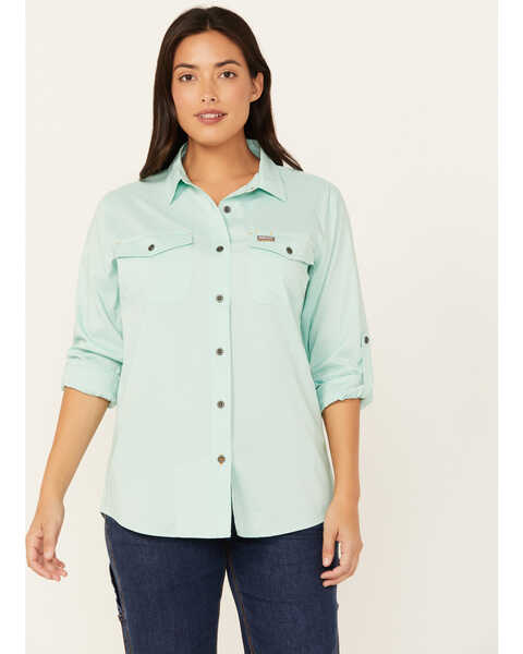 Image #1 - Ariat Women's Rebar Made Tough VentTEK DuraStretch Work Shirt , Blue, hi-res