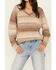 Image #3 - Cleo + Wolf Women's V-Neck Striped Sweater , Cream, hi-res