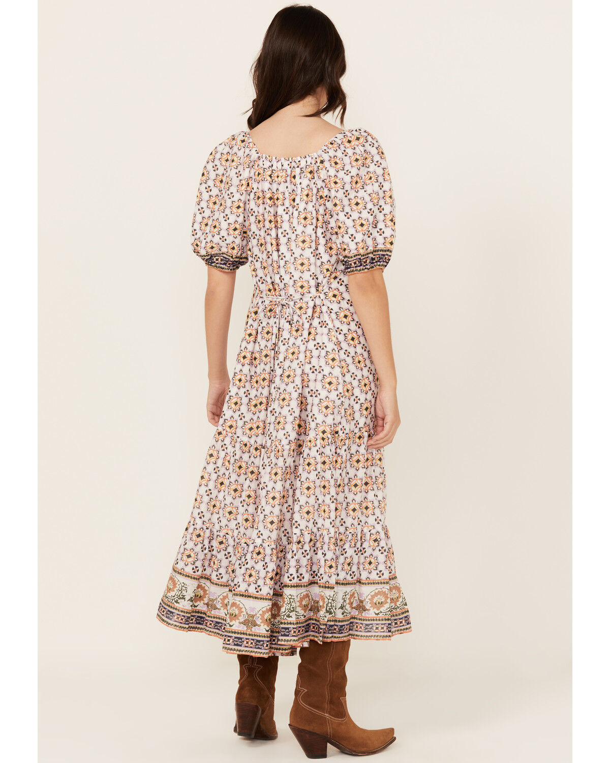 Image #4 - Cleobella Women's Paula Geo Print Short Sleeve Midi Dress, Multi, hi-res
