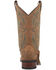 Laredo Women's Tan Turquoise Stitching Western Boots - Square Toe, Brown, hi-res