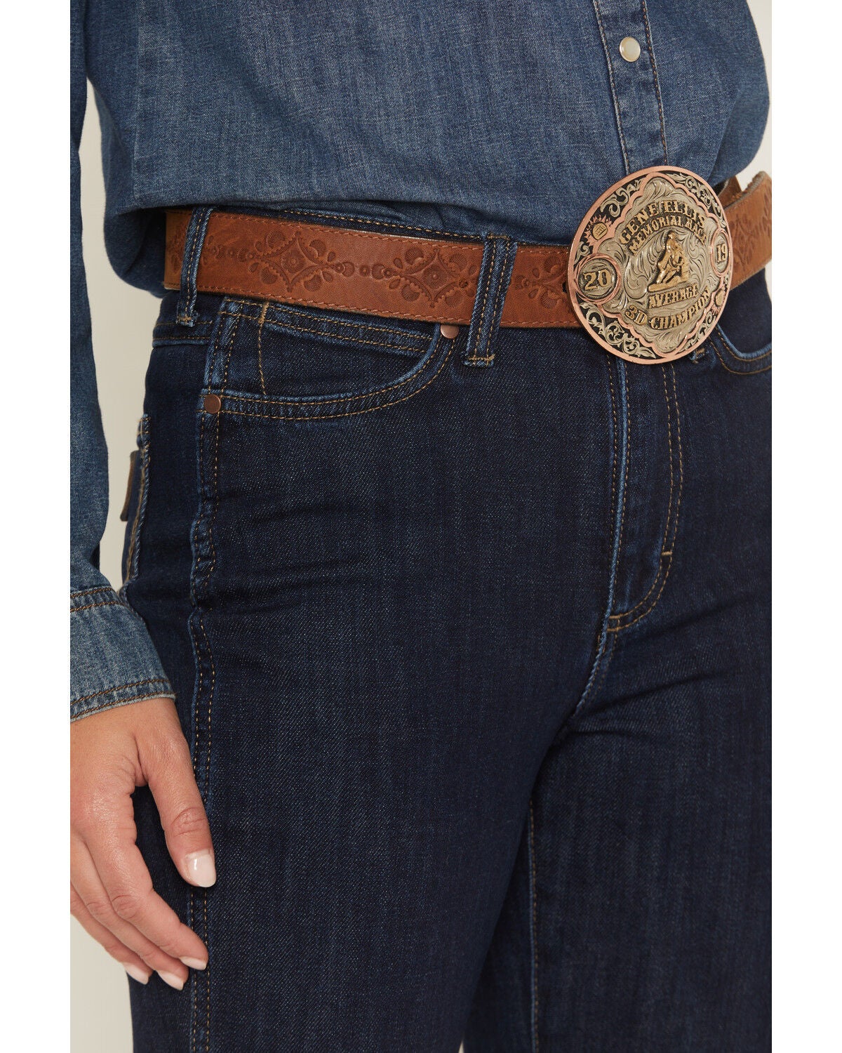 Image #2 - Wrangler Retro Women's Dark Wash Bailey Trouser Stretch Denim Jeans, Dark Wash, hi-res