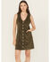 Image #1 - Levi's Women's Vianna Sleeveless Button-Down Corduroy Dress, Green, hi-res