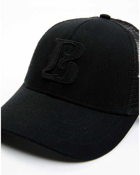 Boot Barn Men's Embroidered Logo Mesh-Back Ball Cap , Black, hi-res