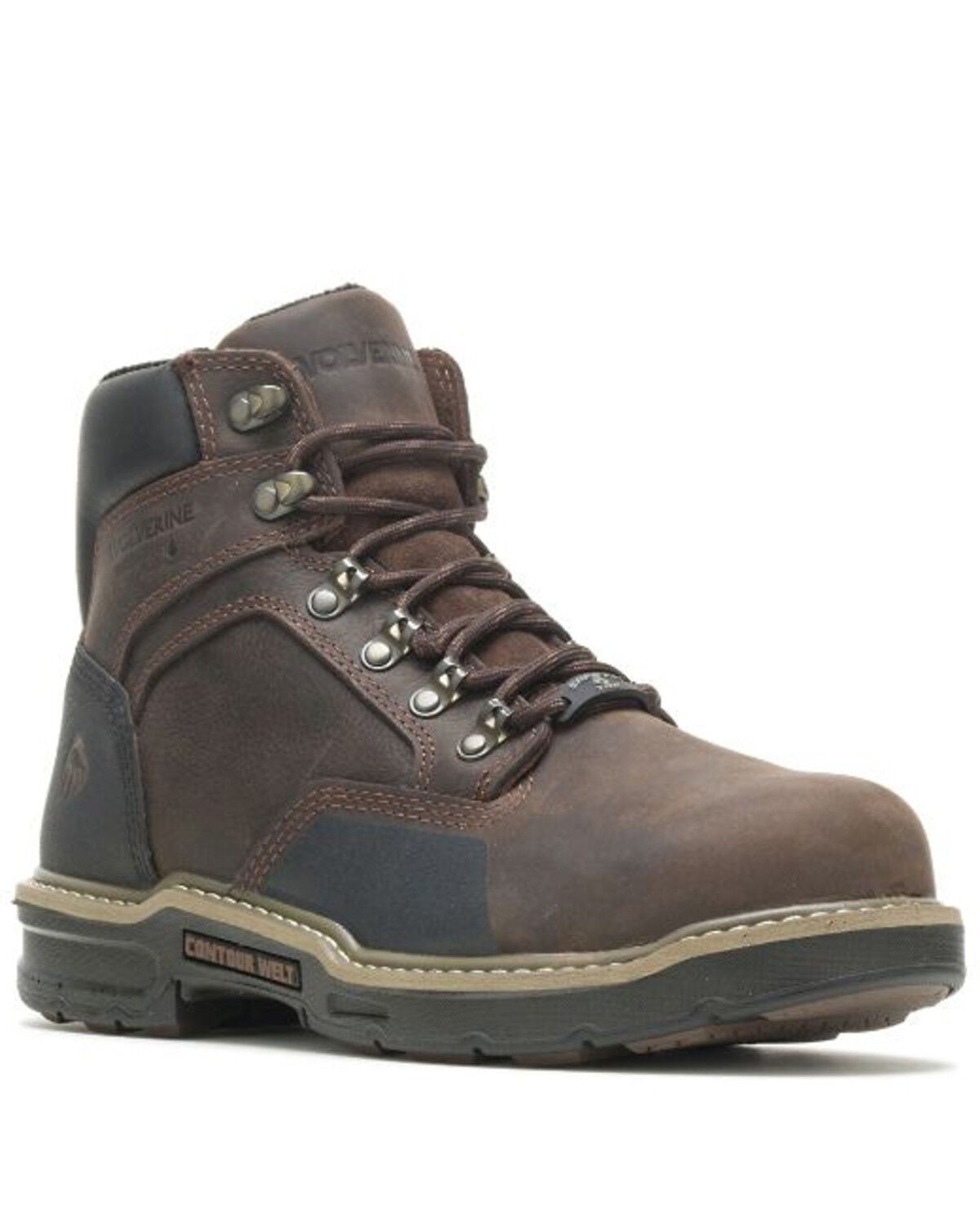 Wolverine Men's Bandit Work Boots - Composite Toe, Dark Brown, hi-res