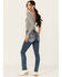 Image #1 - Miss Me Women's Dark Wash Mid Rise Skinny Stretch Denim Jeans, Dark Wash, hi-res
