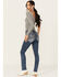 Image #1 - Miss Me Women's Dark Wash Mid Rise Skinny Stretch Denim Jeans , Dark Wash, hi-res